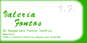 valeria fontos business card