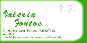 valeria fontos business card